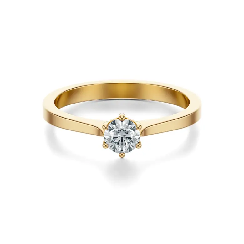 Pierścionek zaręczynowy złoty z diamentem AJPZ_097